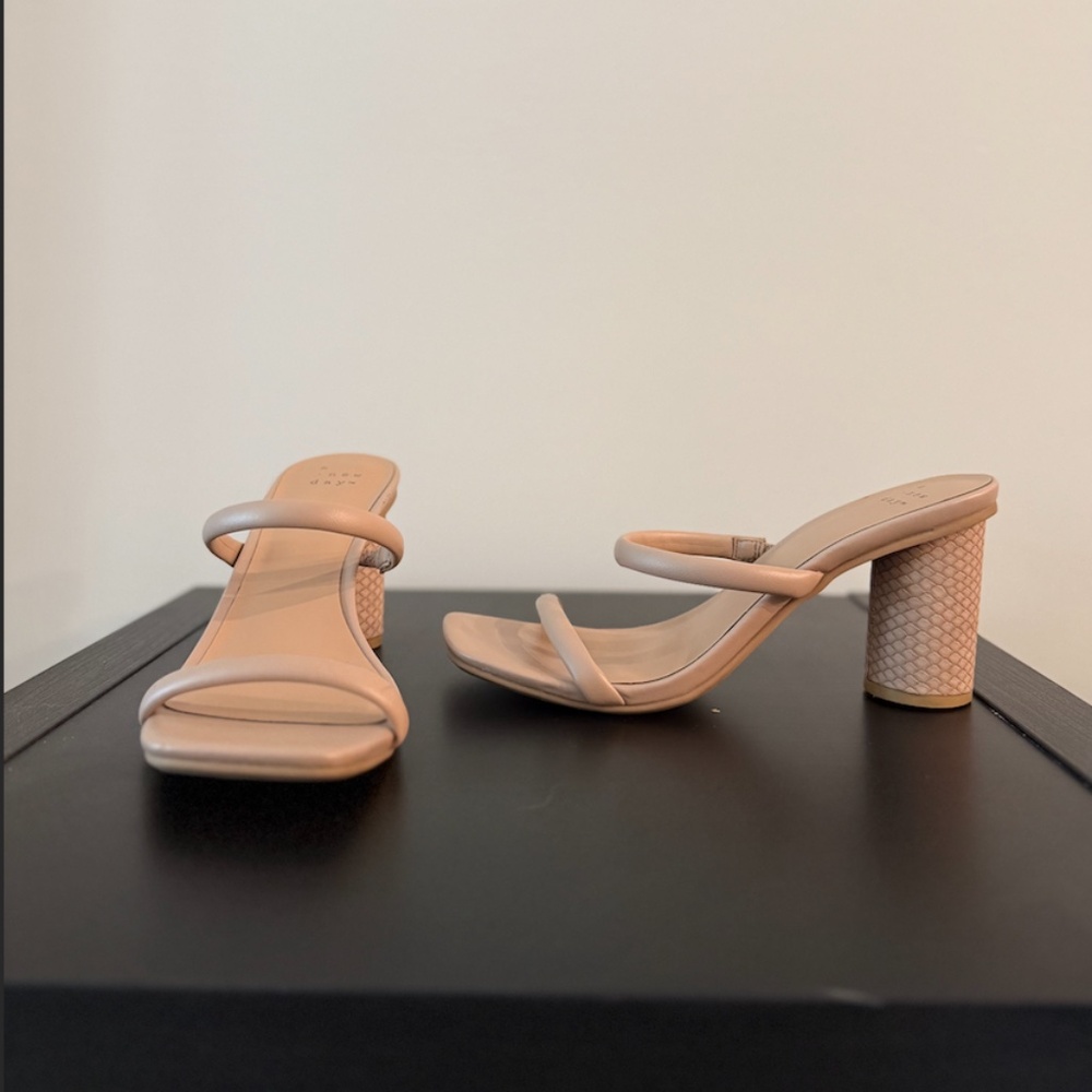 Nude, Block, Kitten Heel